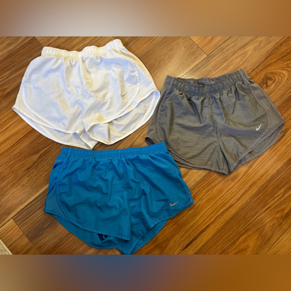 Nike Blue, White, and Gray Shorts Trio